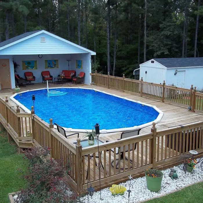 6. An Above-Ground Pool with a Nice Deck