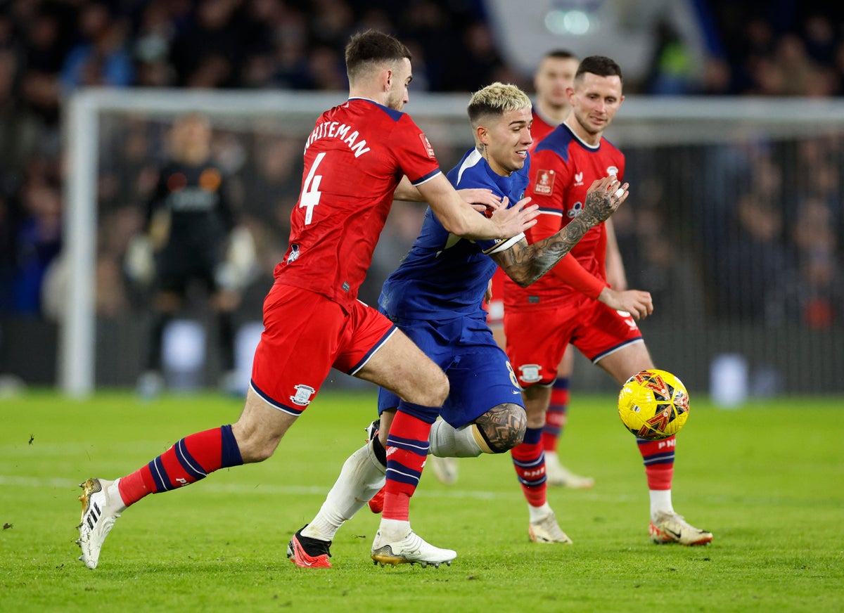 chelsea f.c. vs preston north end f.c. lineups