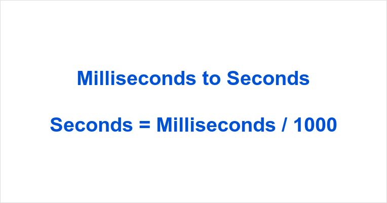 Milliseconds