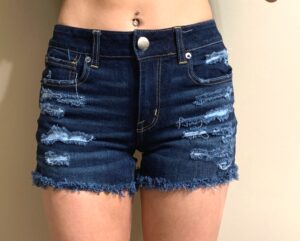 Fray Jean Shorts