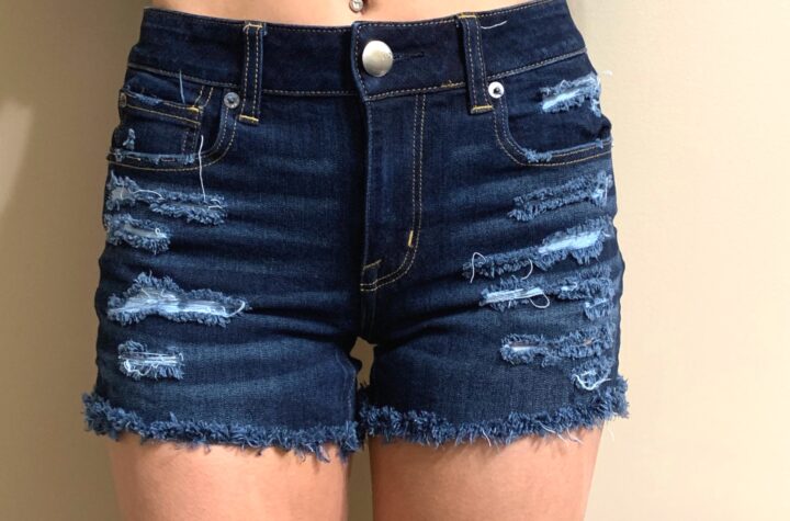 Fray Jean Shorts